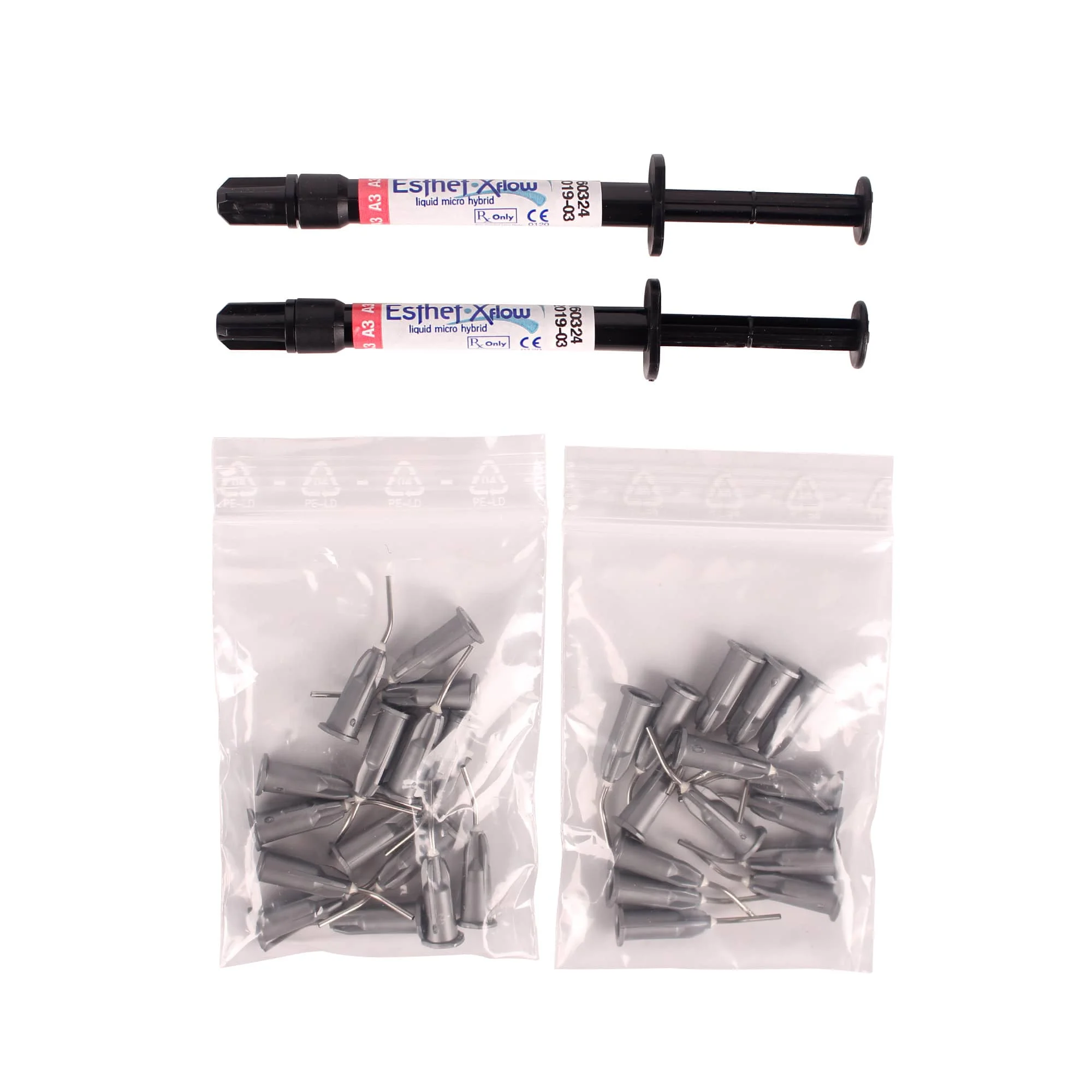 Dentsply Flowable Resin набор из 2 трубок 1 3 г/трубка A2/A3 включая 30 наконечников доставки) — стоматологический восстанавливающий Фото №3