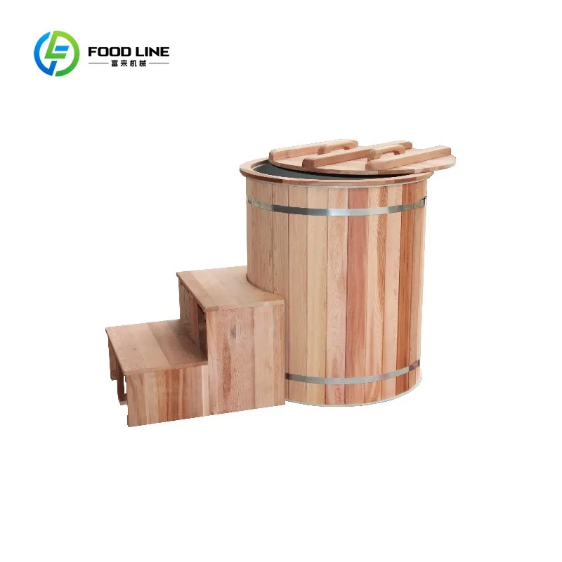 Customized 1-2 Person Wooden Ice Bath Ice Pool Tub for Fitness Recovery Cold Plunge With Water Chiller/Ice Bath Chiller Machine