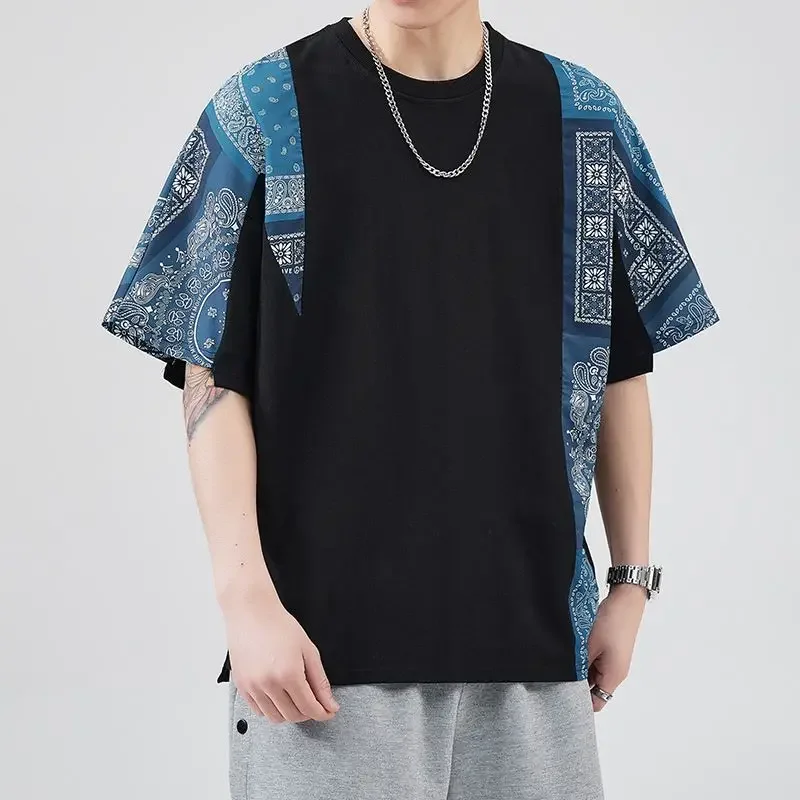 

Baggy Print Man Tee Shirts Harajuku Korean Popular Clothes Party Hot Aesthetic Clothing Stylish Summer Top Cheap T Shirt for Men