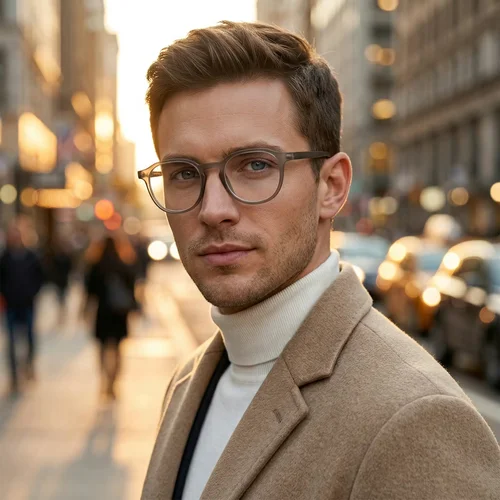 Imagen 2 del producto ZENOTTIC gafas graduadas redondas de moda para hombres gafas circulares para miopía mujeres hipermetropía/gafas ópticas progresivas