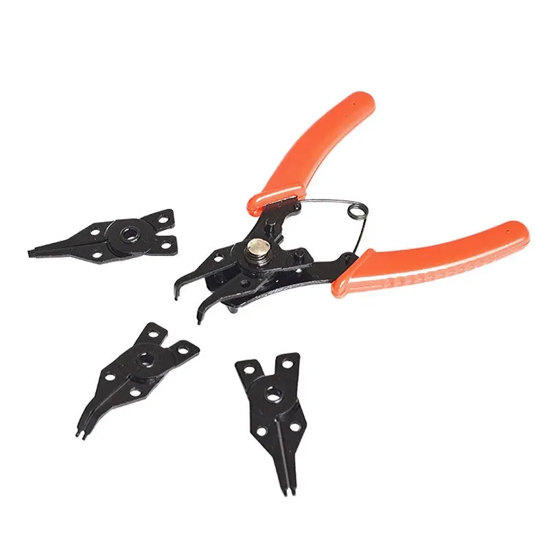 

Four in One Snap Spring Pliers Multifunctional Snap Ring Pliers, Four Head Retaining Ring Pliers,