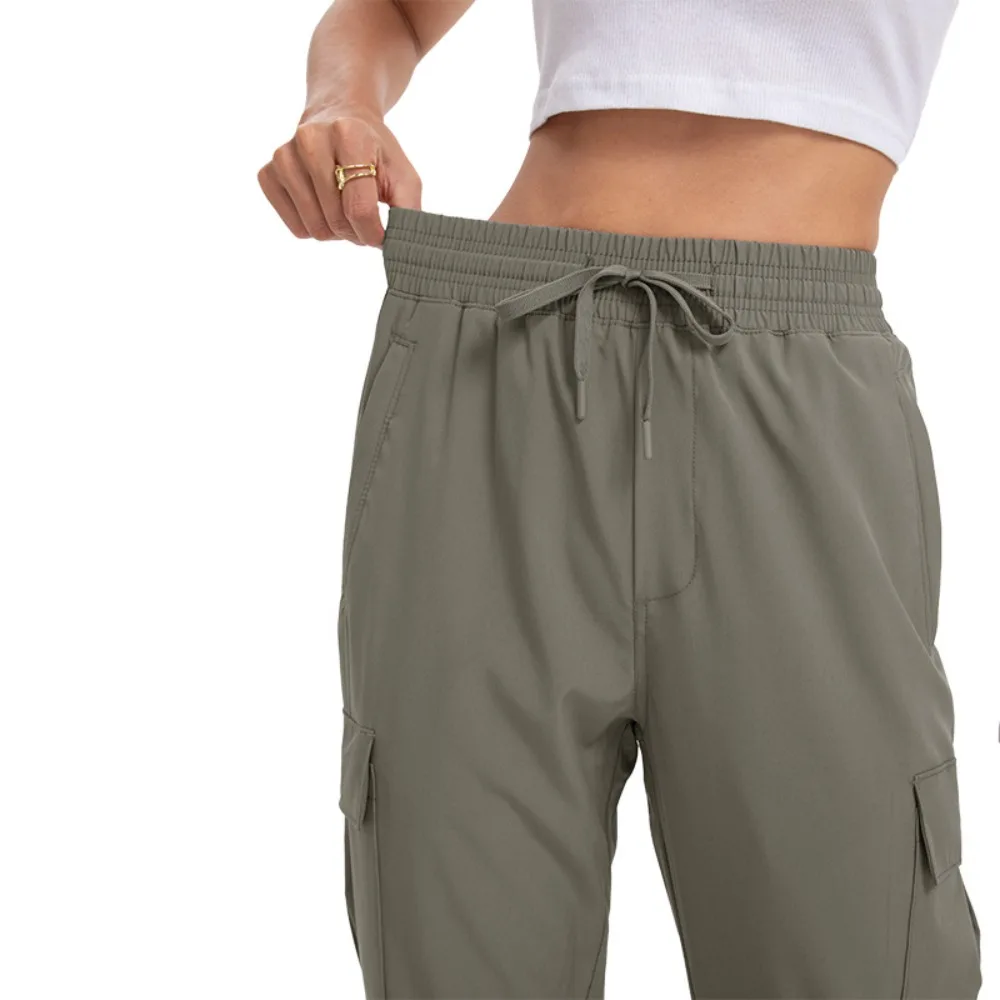 Pantalon d'été à séchage rapide pour femmes, survêtement de course, de survêtement, décontracté, Long conique, pantalon de survêtement léger, vêtements de sport