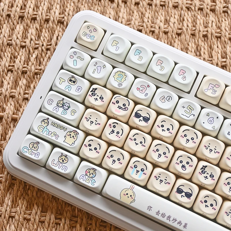 

Ussach Cute Keycaps DIY Customized Mechanical Keyboard Caps MOA Height Compatible with GMK67/87/980, etc.