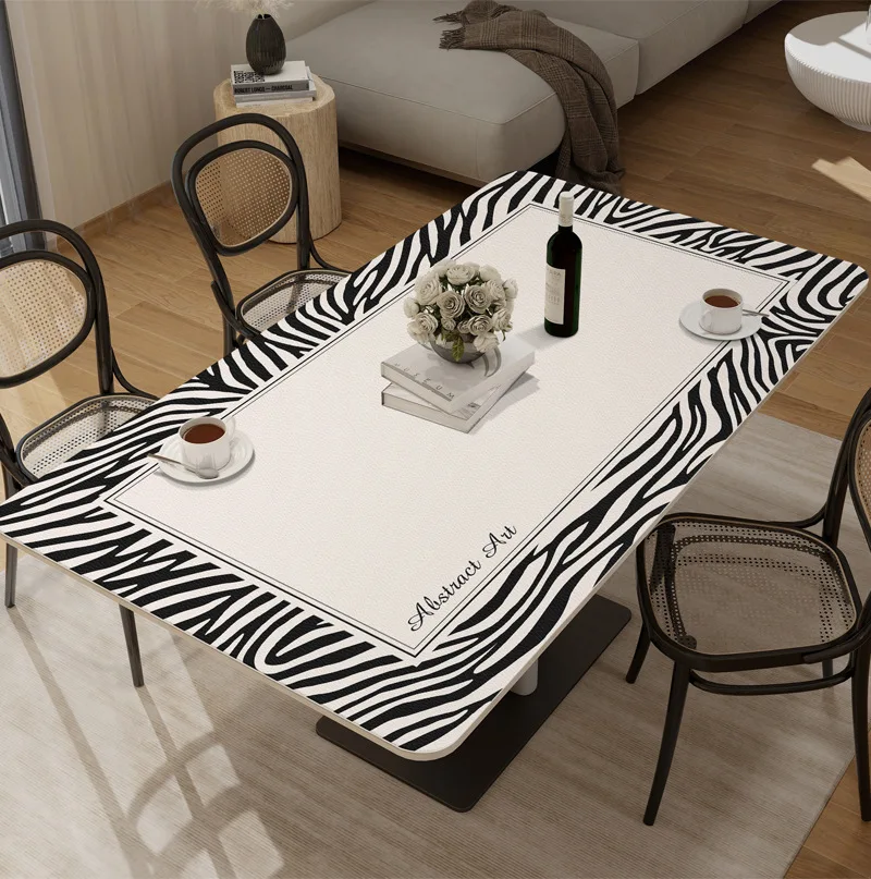 Leather Table Cloth Dining Table Cushion PU Leather Home Rectangular Coffee Table home tablecloth decoration