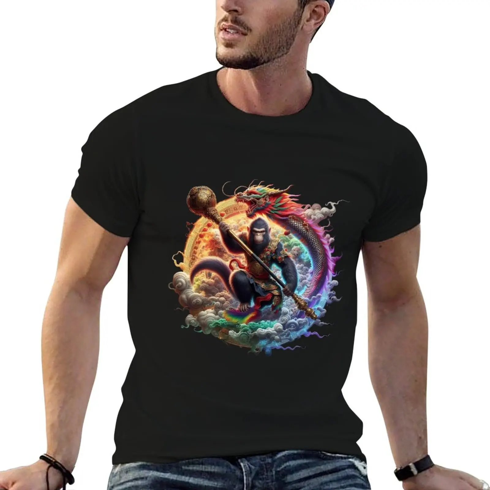 Continuando la leyenda: Productos que te permiten lucir los atractivos diseños del Rey Mono y del Dragón. Camiseta