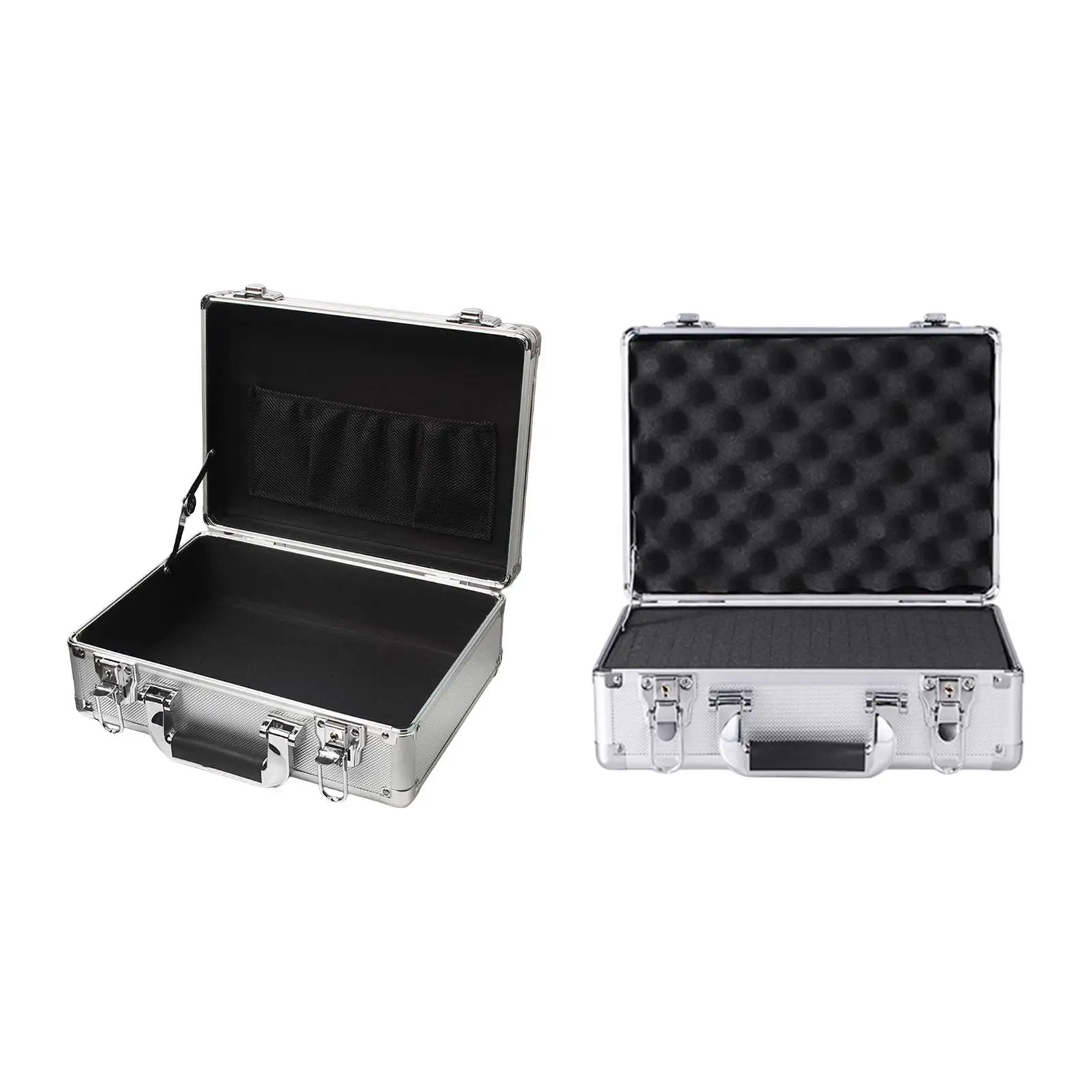 

Aluminum Alloy Toolbox with Handle with Lock Hard Briefcases Secure Document Storage Box for Travel Outdoor Men Equiment Tools