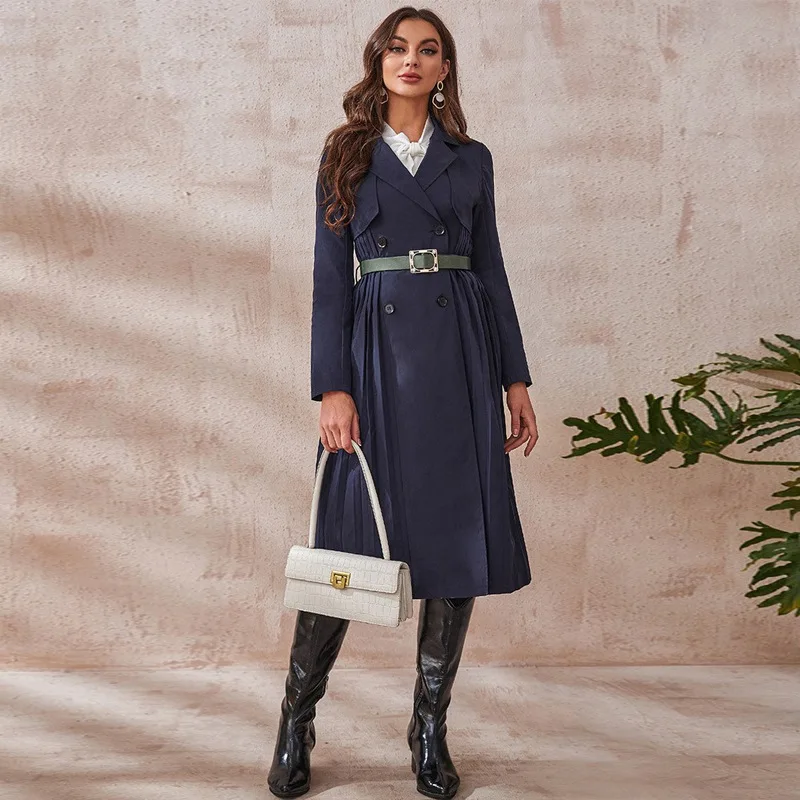 

Длинное женское пальто XFT282 Street Sle Модная верхняя одежда из полиэстера Обычный тонкий зимний сезон Неудобный дизайн