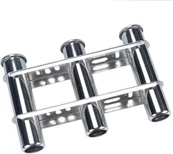 Marine Boat Yacht Accessories Stainless Steel 3 Tube Fishing Rod Storage Holder Rack & Boat Organiser