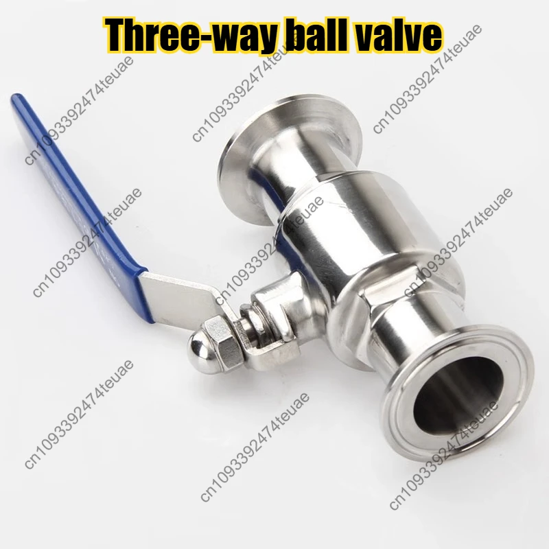 304 Stainless Steel Quick-Install Straight Ball Valve 316L Quick-Open Clamp-On Three-Way Ball Valve