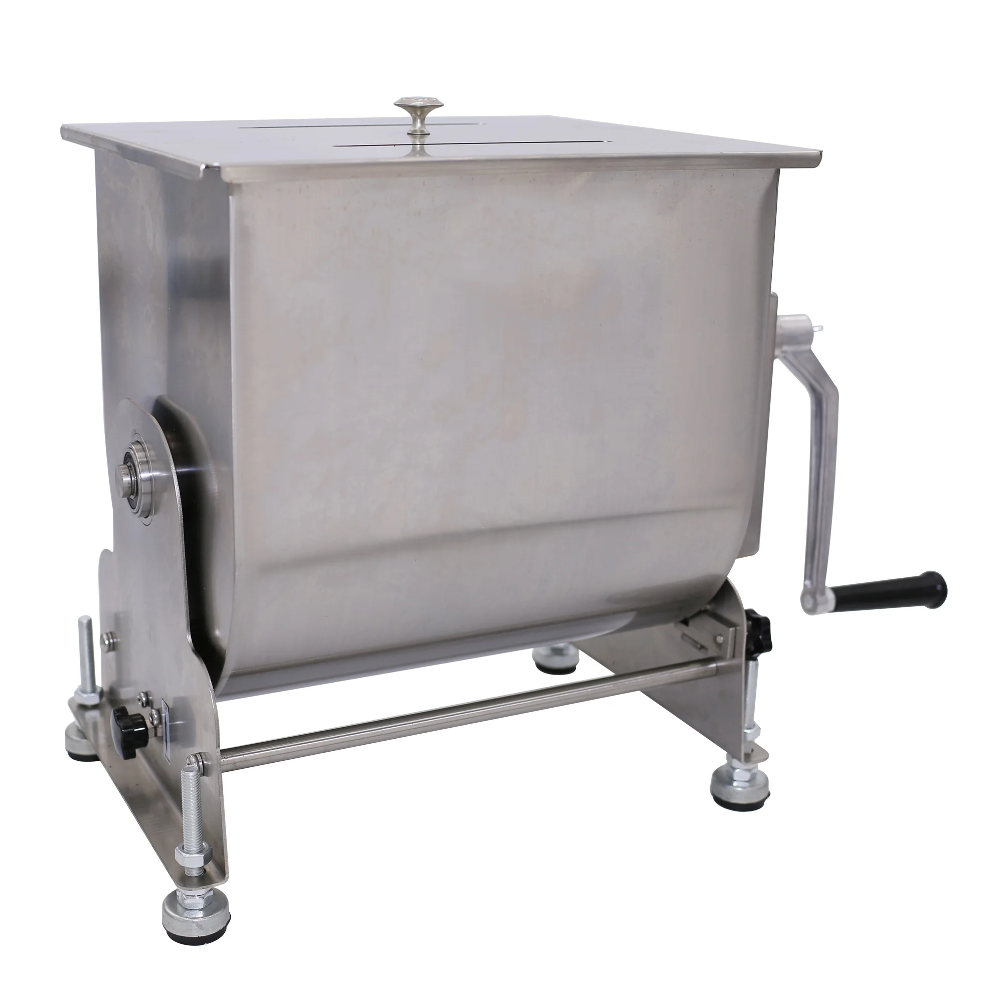 Commercial Electric Manual Meat Mixers Stainless Steel Rotary Tank Lid Bakery Restaurant Flour Mill-Used Condition Motor Core