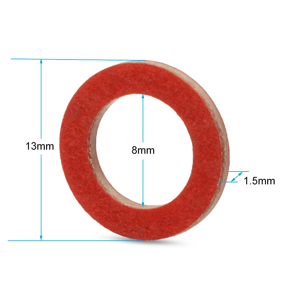 100pcs/lot Red Plastic Gasket Lower Unit Oil Drain Screw Gasket For Yamaha Parsun Outboard Motor 90430-08020-00 90430-08003