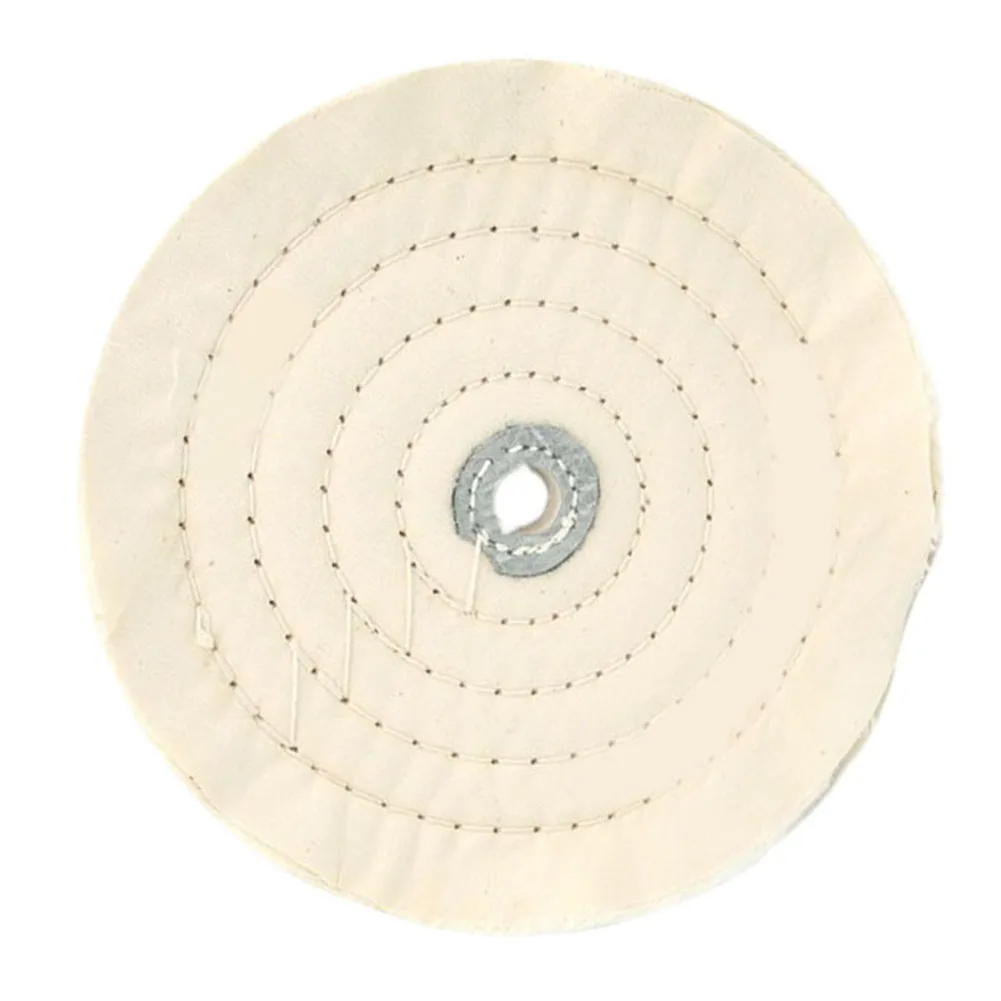 8 Inch White Cotton Lint Cloth Buffing Wheel Gold Silver Jewelry Mirror Polishing Wheel Grinder Tool Polishing Disc Polisher