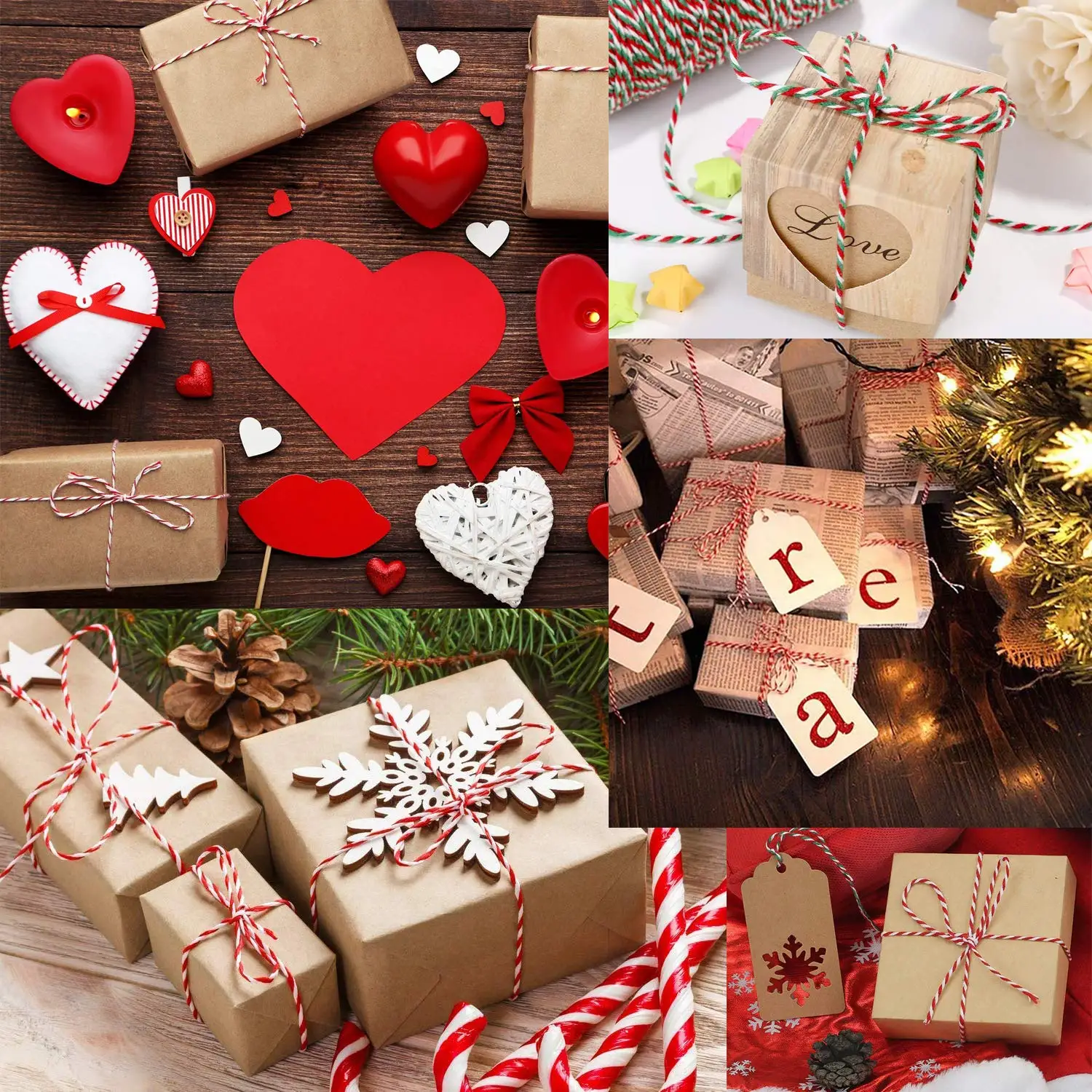 100m Christmas Packaging Rope 2025 Multi-color Hemp Rope Decoration Gift Box Packaging Rope For Party Thanksgiving New Year