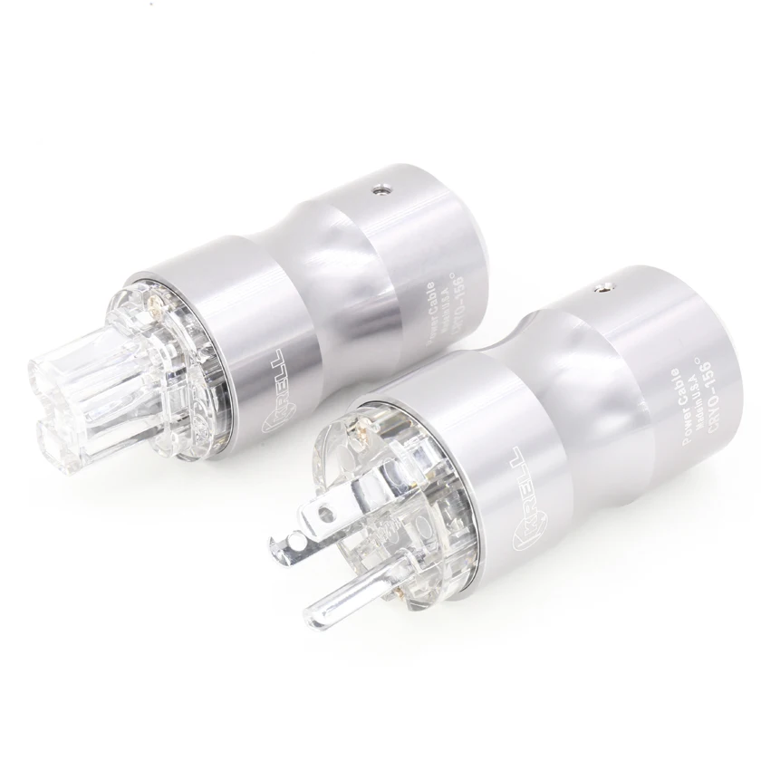 HI-End Krell Gold/Rhodium Plated US AC Power Male Plug IEC Female Plug hifi audio Power Plug DIY US version power plug