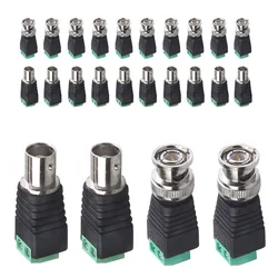 5/20/100PCS BNC Q9 Male Female Screw Plug Socket Connectors Connector Adapter Terminal Surveillance Camera UTP Audio Video CCTV