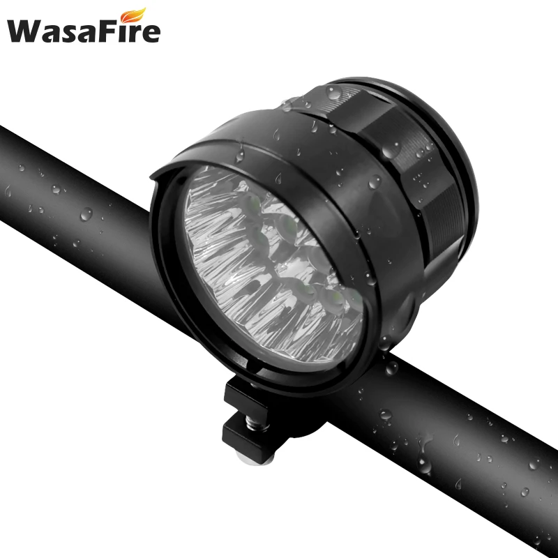 WasaFire 18* XML T6 Bicycle Light Super Bright 40000 Lumens Bike Front Light Waterproof Cycling LED Head Lamp MTB Headlight