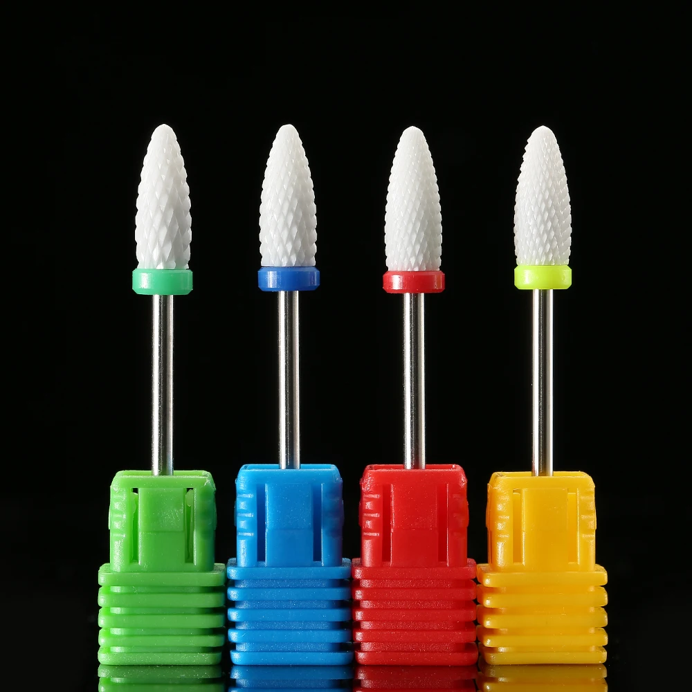 세라믹 다이아몬드 밀링 커터 네일 드릴 로터리 비트 매니큐어용 큐티클 클린 전동 커터 드릴 비트 액세서리