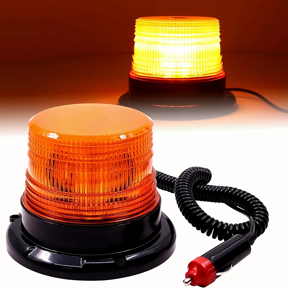 LED Strobe light Circular Car LED Flashing Signal lamp Magnetic Ceiling Police Emergency Lights Portable Warning Lighting 12~24V 