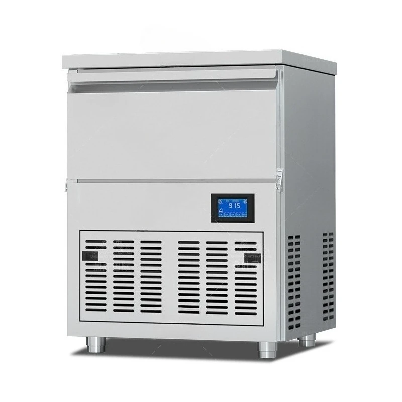 Cylinder ice machine commercial automatic milk tea shop bar KTV cylindrical ice cube machine commercial