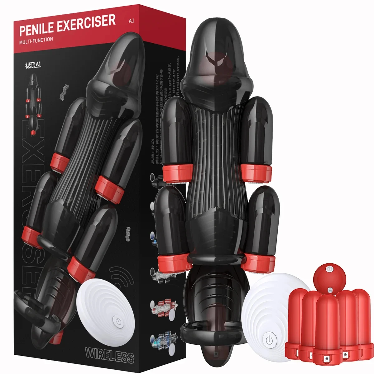 Sex Toys for Men New 6 Bullet Vibrating Glans Trainer Massager Penis Sleeve Vibrator Remote Control Male Masturbator Adult Goods