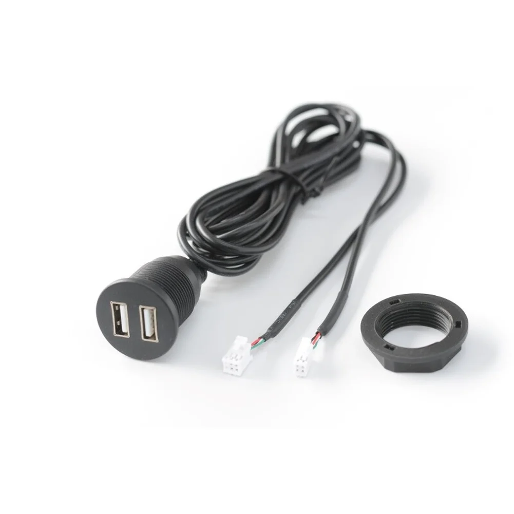 Black Installation Kit For Vehicles Usb Extension Cable Injection-molded Abs Easy Wire Management 5v Voltage Output