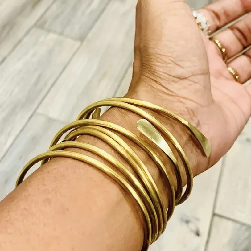 10pcs/lot Blank Brass Stacking Bangles Custom Stacking Cuff  Smooth Oval Stacking Bracelets Adjustable Open Cuff Jewelry Gifts view 3