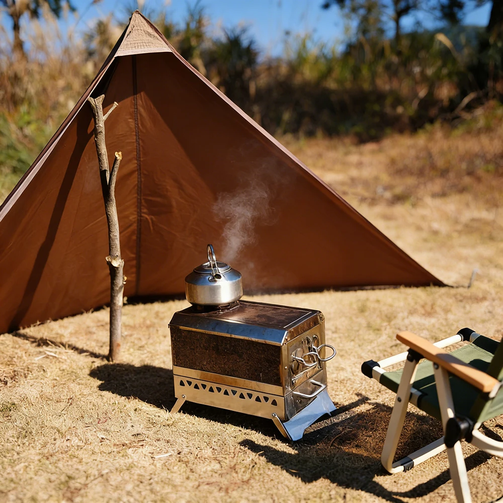 Camping Stove Windscreen Outdoor Wind Shield Windproof Gear for Firewood Cooking 2
