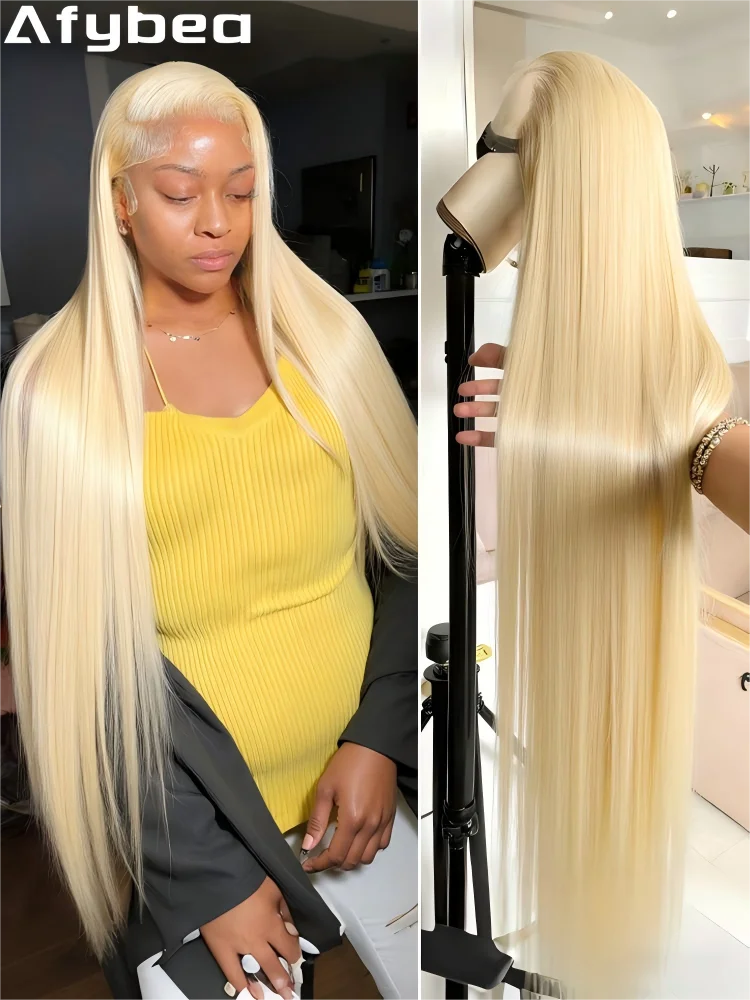 

613 Straight Lace Front Wig Blonde Wig Human Hair 13X6 Hd Lace Frontal Wig True To Length Full Ends Minimal Shedding Pre Plucked
