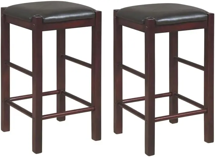 

Tifton Set of Two 25" Backless Wood Counter Stools in Espresso Coffee funnel Expresso coffee accesories Tamper Espresso tools