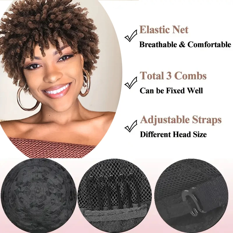 الاصطناعية قصيرة شعر مستعار Dreadlock الأفرو مجعد تويست شعر مستعار فو Locs شعر مستعار غريب مجعد Dreadlock للنساء الاستخدام اليومي