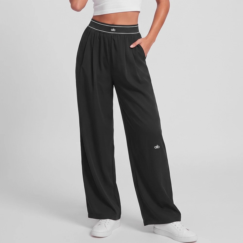 2026 Women's Loose Casual Sports High Waist Yoga Pants Breathable and Comfortable Versatile Trousers Women Wide Leg Sports Pants image 5