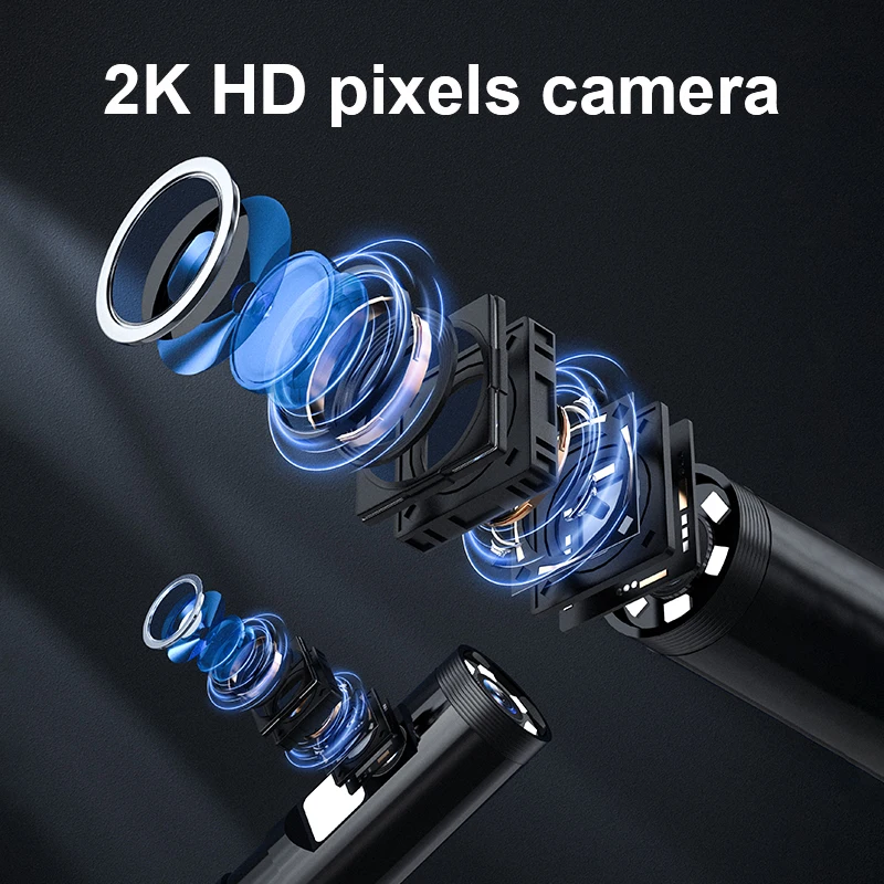 2MP 1080P 8mm Single/Dual LENS  WIFI Endoscope Camera CMOS Borescope Inspection Otoscope Digital Microscope Side-View Front View