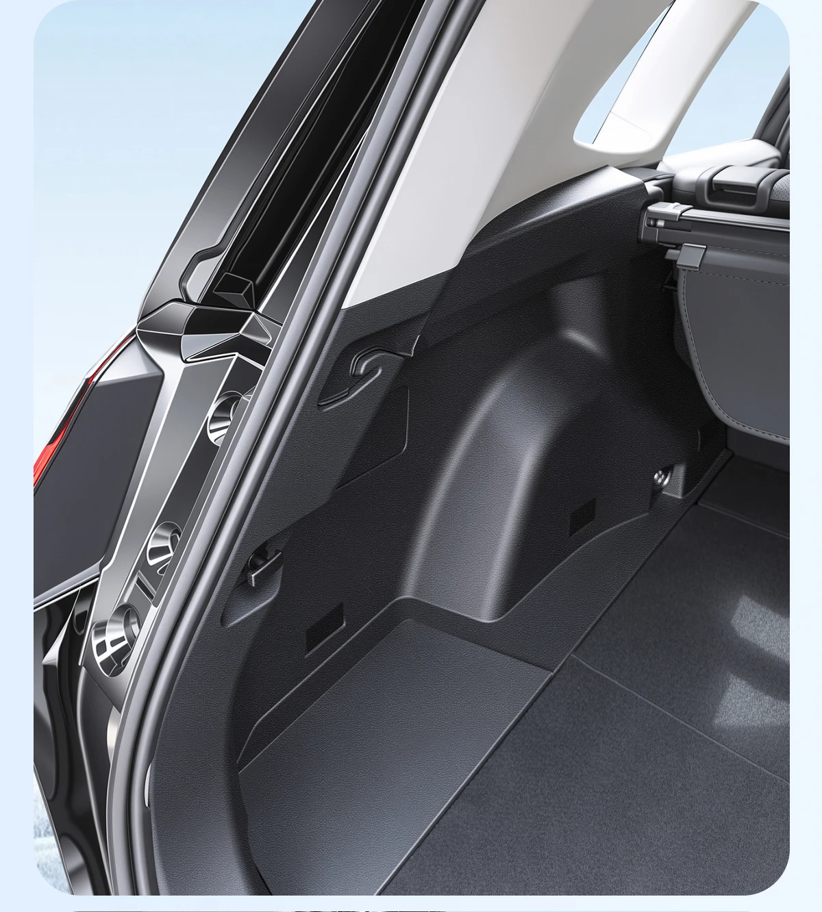 Für Toyota RAV4 2026-2028 Kofferraum-Seitenhaken ABS Schwarz Gepäckaufhängehaken 2 Stück Auto-Innenausstattung Zubehör – Detail 1