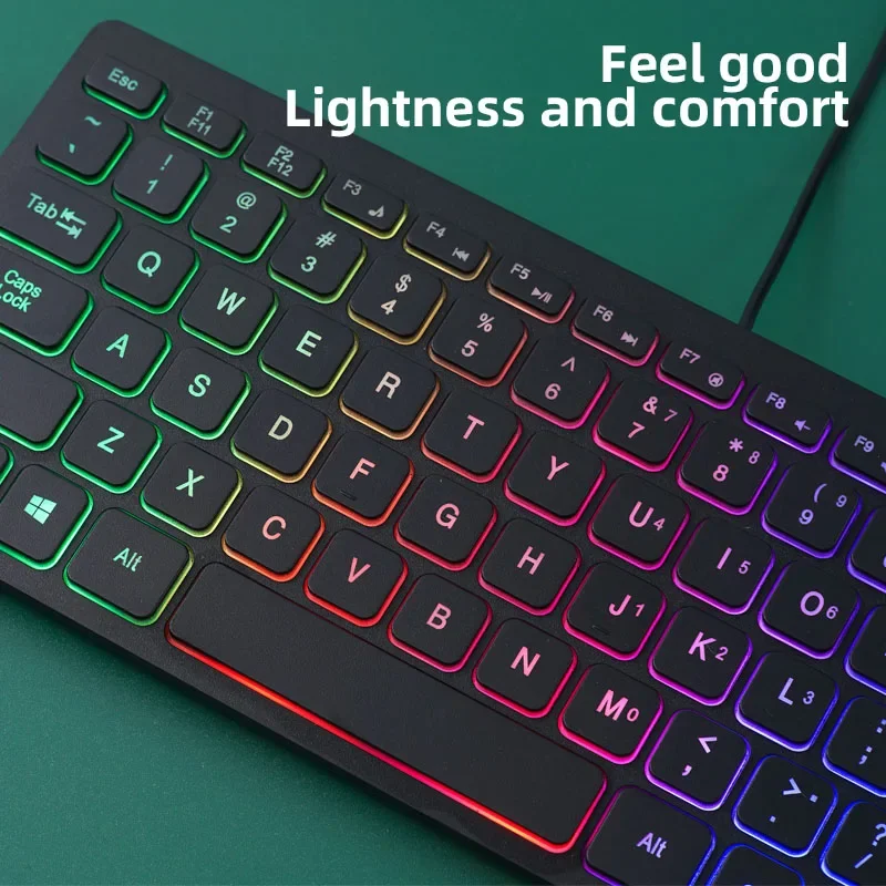 Mini clavier rétroéclairé multicolore M70, 78 touches, adapté aux ordinateurs portables PC, capuchons de touches en chocolat