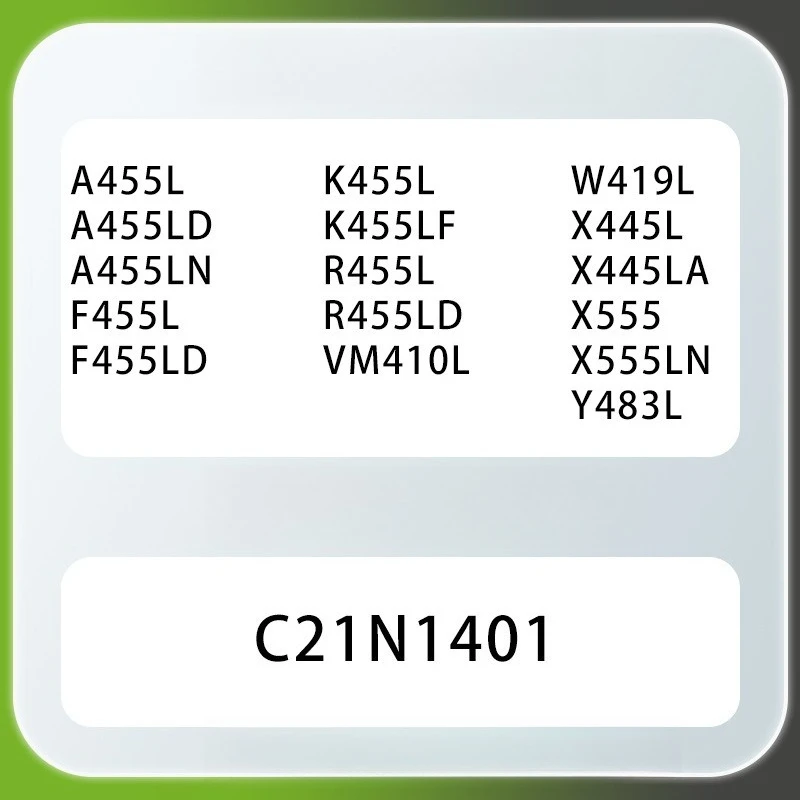 4870mah 7.6v Suitable for ASUS W419L X455LD A455LN F454 F455L C21N1401 Stable and Durable Endurance Laptop Battery