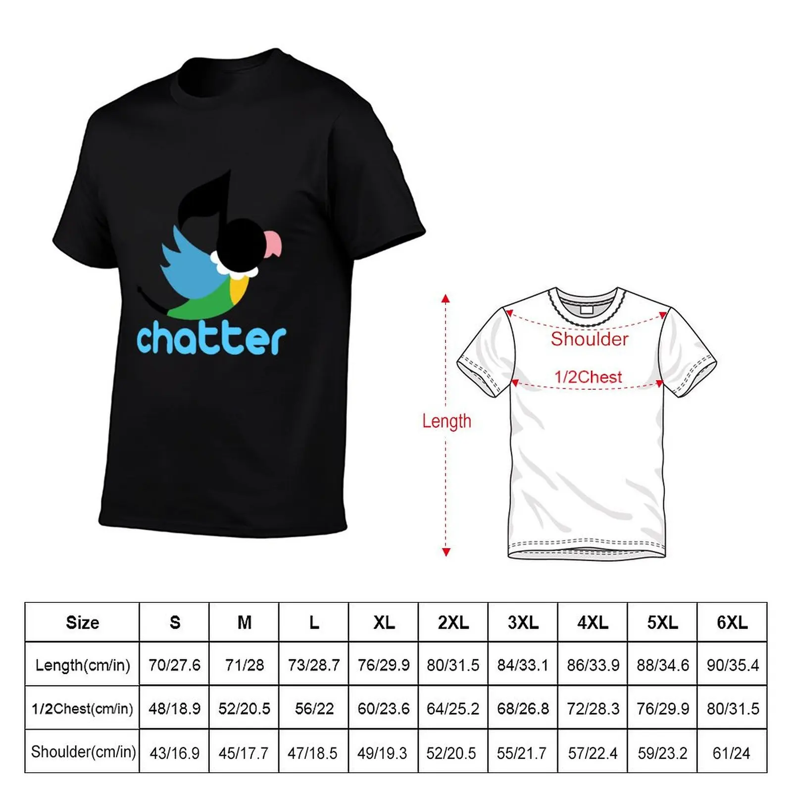 Chatter Chatot T-Shirt Simple Trendy Casual T-Shirt