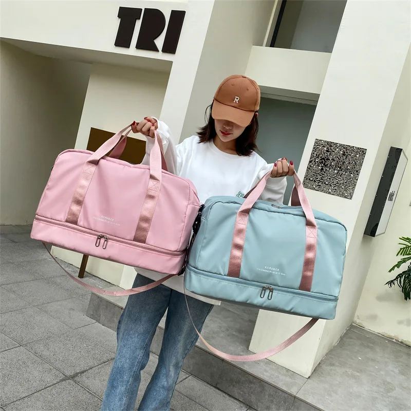 

Travel Duffle Bag for Women, Sports Handbag, Fitness Bag, Large Capacity, One Shoulder Weekend Overnight Bag