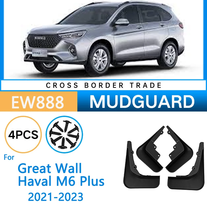 

4pcs Car Fender for Great Wall GWM Haval M6 Plus 2021 2022 2023 Auto Mud Flaps Guard Wheel Front Rear Splash Flap Accessories