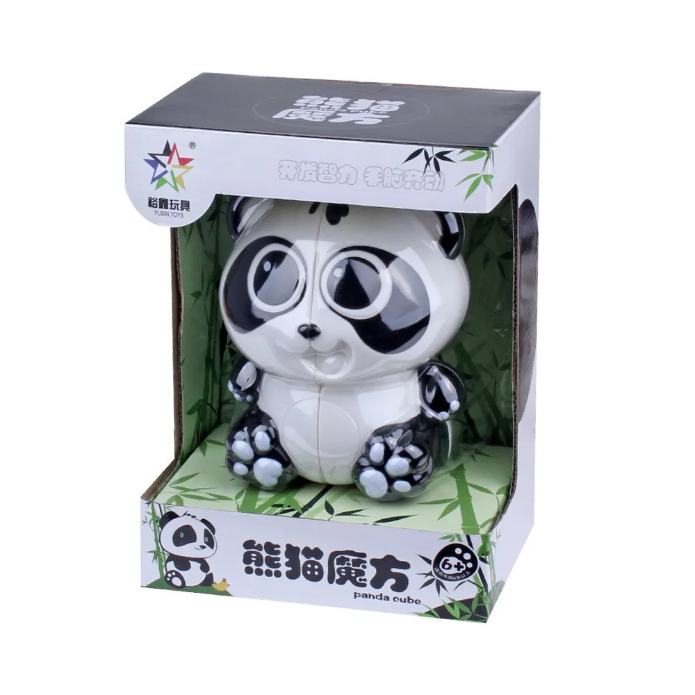 Yuxin Cartoon Animal Design 2x2 Magic Cube Panda/Tiger/ChenLong 2x2 Professional Stickerless Puzzle Toys