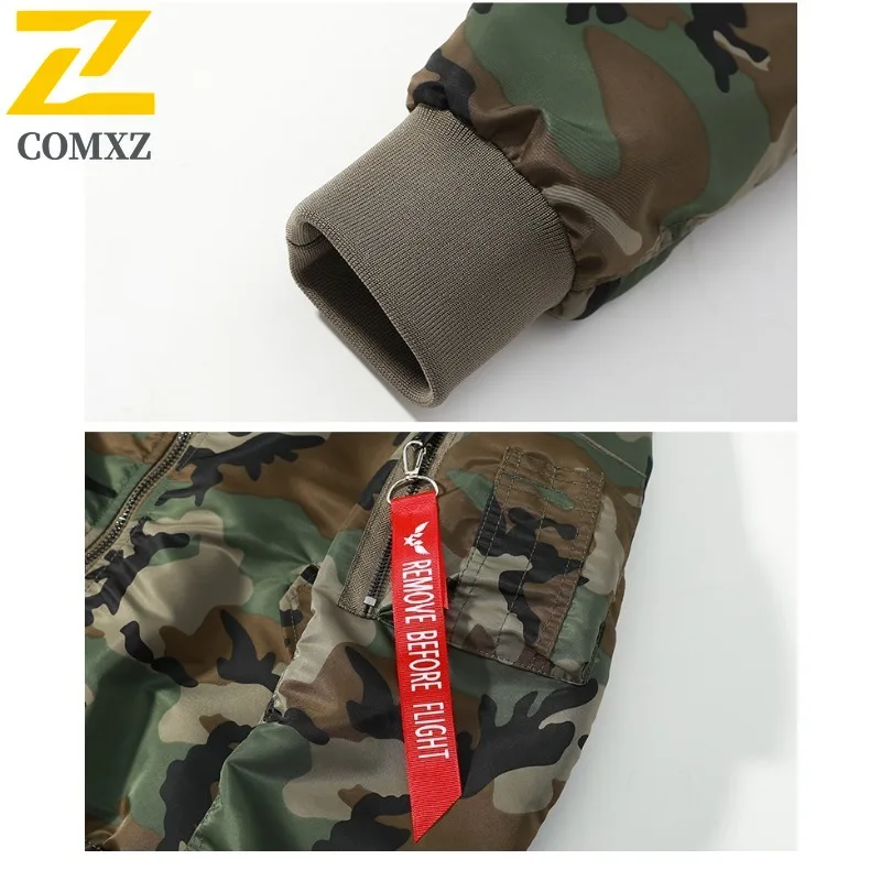 Mens Camo Stand Collar Tactical Windbreaker Winter American Style Military Flight Coat Waterproof Windproof MA1 Bomber Outerwear