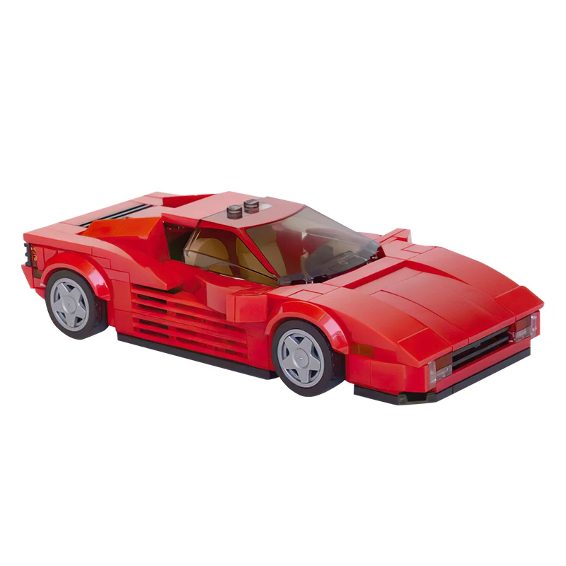 

Gobricks MOC City Speed Supercar Famous Road Racing Testarossaed Building Block kit Transpor Car Bricks Toys Boys Birthday Gift