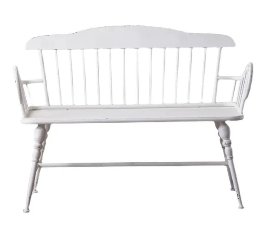 Nordic European Outdoor  Balconies, Garden , White Benches, Backrests, Sofas, Chai