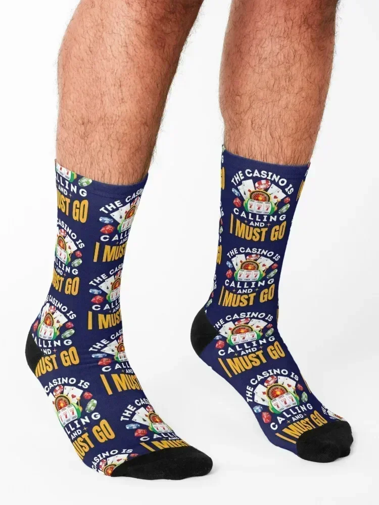 The Casino Is Calling and I Must Go Socks cute cycling bright garter Rugby Boy Child Socks Women's