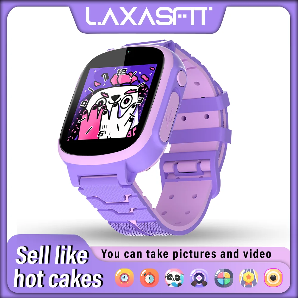 

LAXASFIT Kids Smart Watch With Camera Photo Recording Video Touch Screen Kids Watch Multiple Games Kids Toys Christmas Gift