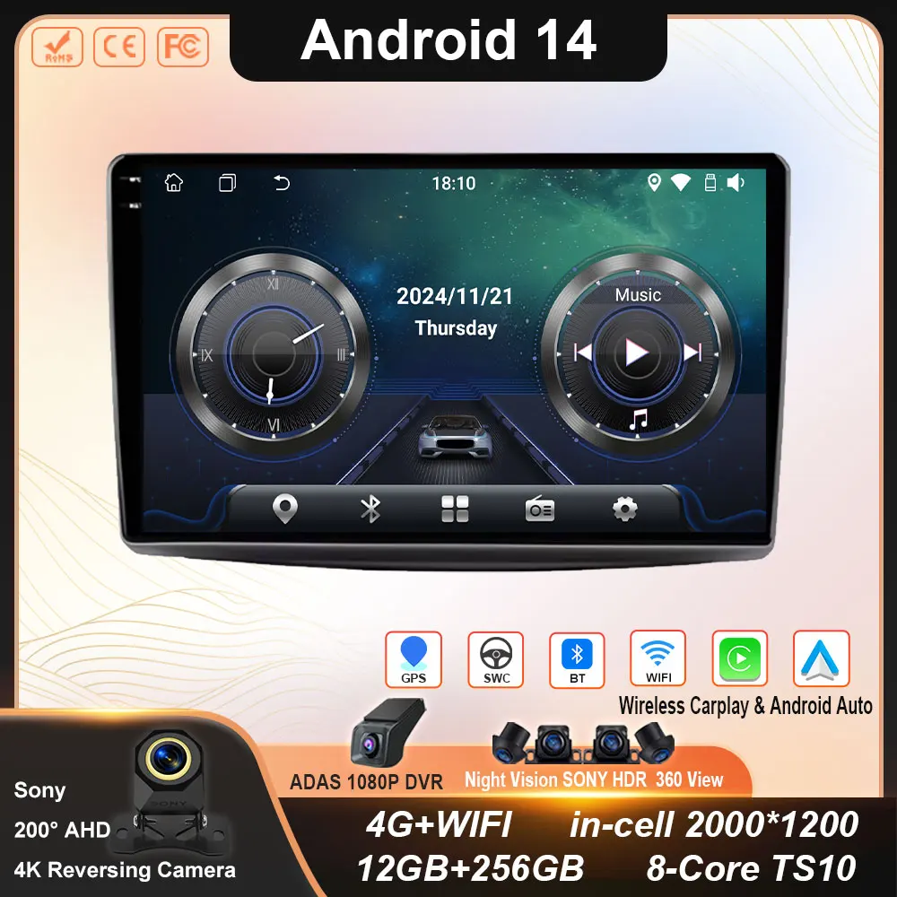 

Car Radio Multimedia Video Player For Alfa Romeo MiTo 955 2008 - 2016 Android Auto GPS Navigation Bluetooth WiFi QLED screen 4G