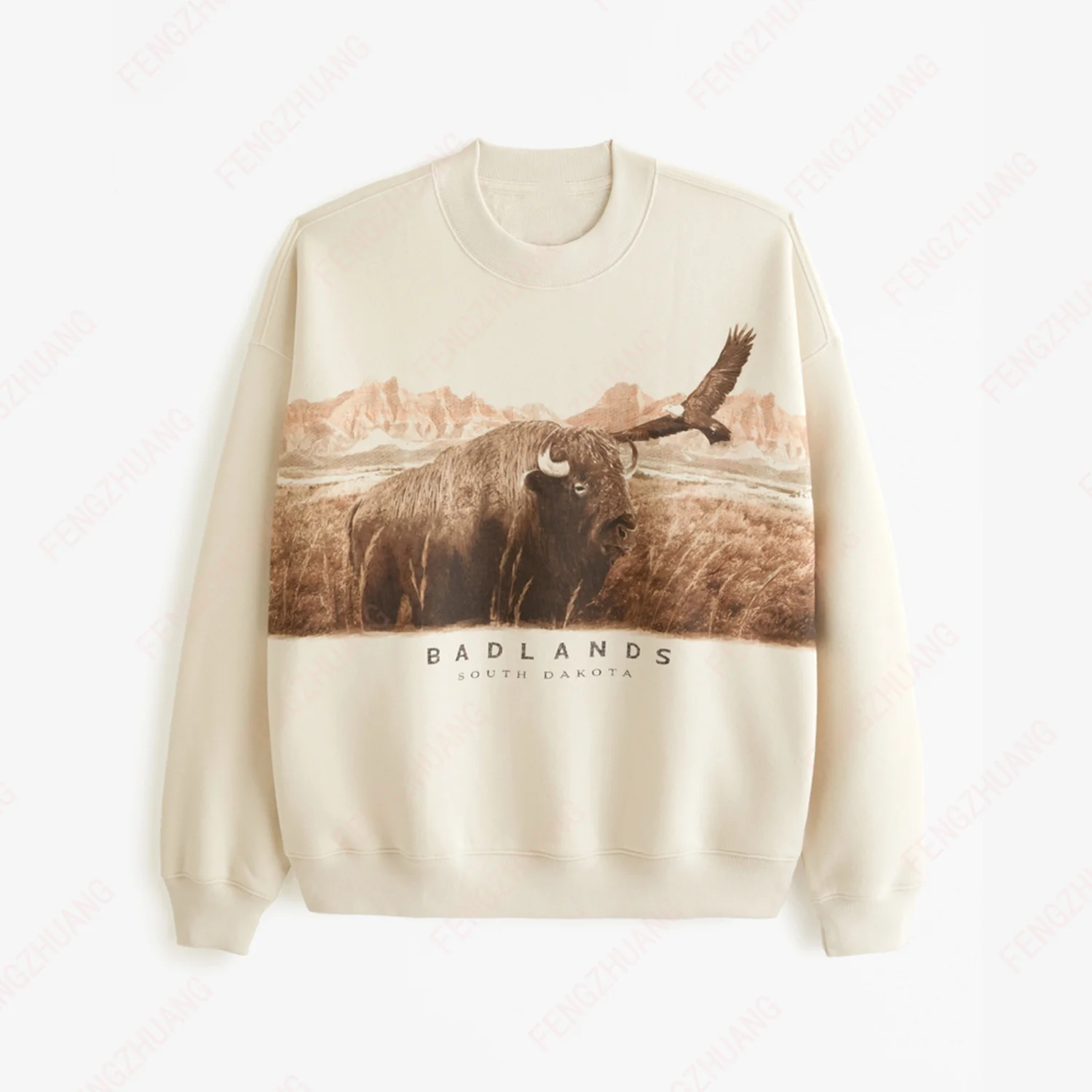 

Badlands Graphic Crew Sweatshirt Fashion Hoodies Sweatshirt Loose Casual Harajuku Hooded Pullover Sportwear Hip Hop Streetwear