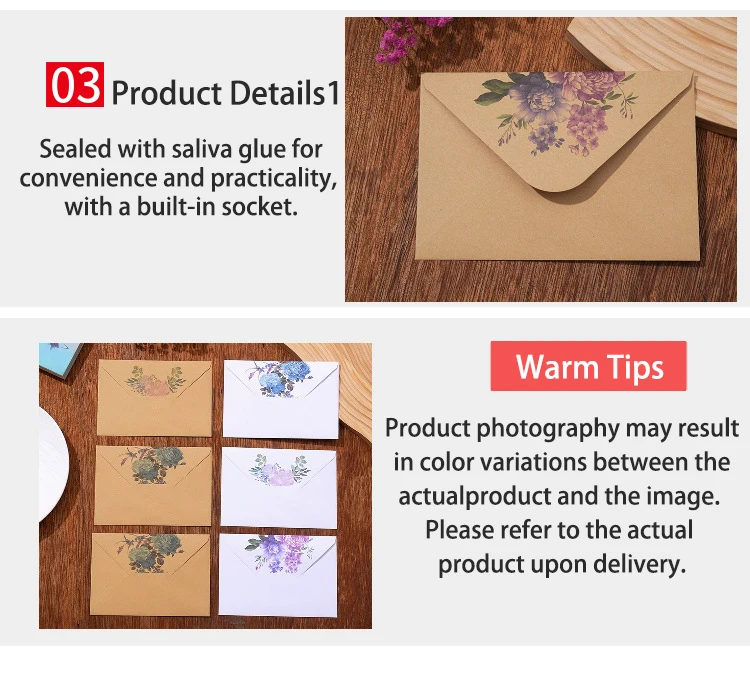 10 Stück elegante Umschläge aus verdicktem Kraftpapier – für Feiertagseinladungen, Grußkarten, Einladungen und Geschenke, Wachssiegel-Set – Detail 9