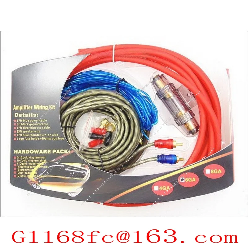 6GA Copper Clad Aluminum Car Audio Power Amplifier Subwoofer Sleeve Cable Audio Power Cord