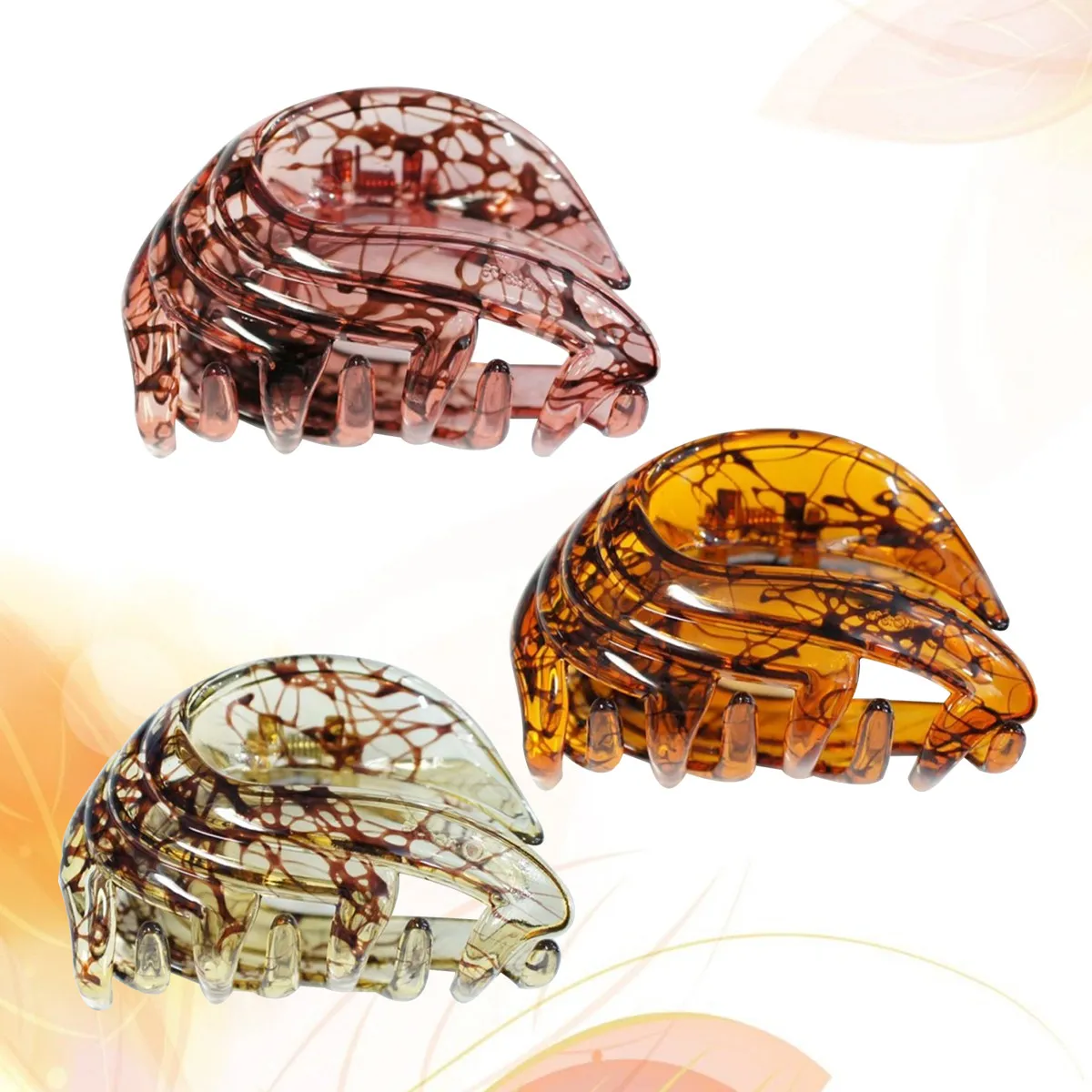 

Набор из 3 больших заколок для волос в форме акулы из смолы, для крепкого фиксирования хвоста, надежно удерживают за секунды, удобные, для работы, на весь день