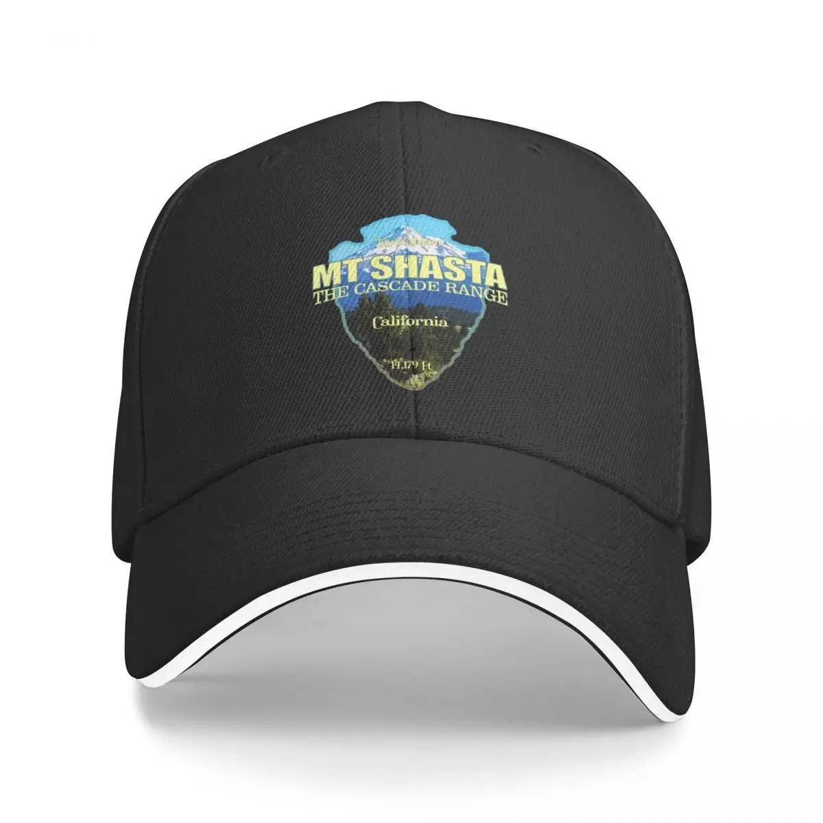 Mount Shasta (arrowhead) Baseball Cap Golf Hat Man Military Cap Man Women's Beach Outlet Men's